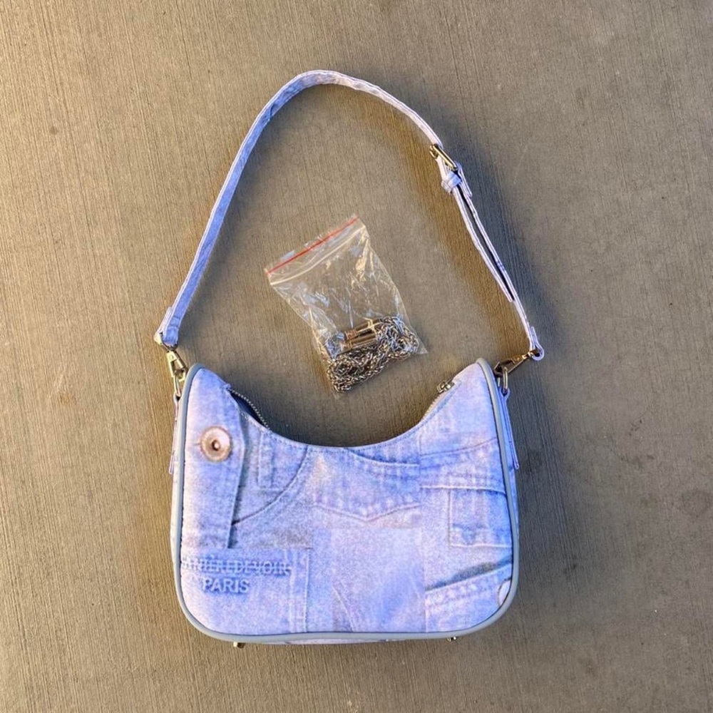 Blue shoulder bag